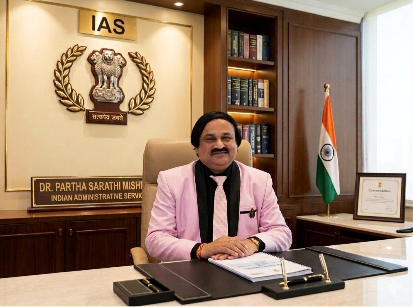 Dr. Partha Sarathi Mishra in his office