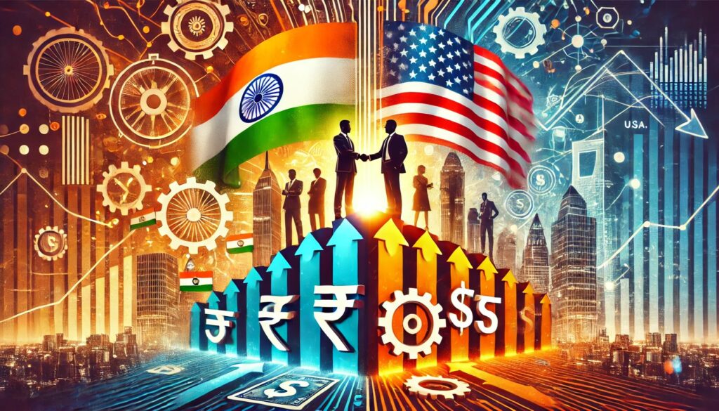 India and United States flags